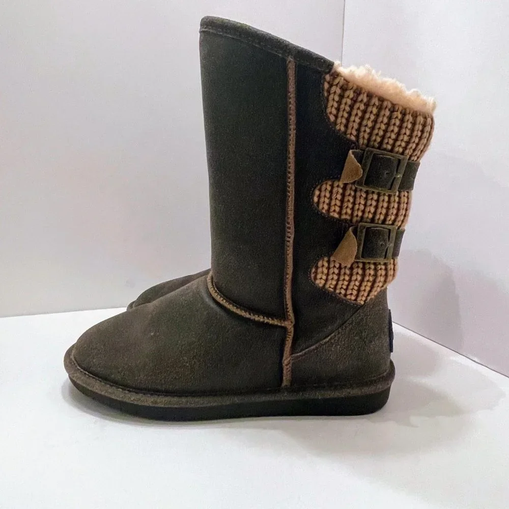 BearPaw Boshie Suede Snow Boot in Chestnut Distressed - 1669W - Size: 8
